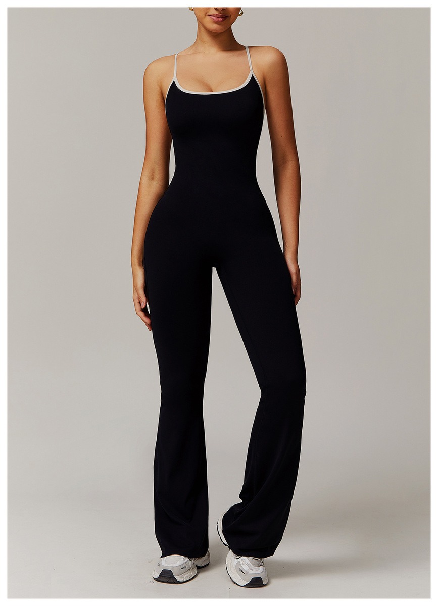 Ladies One-Piece Full-Length Gym Fitness Jumpsuit