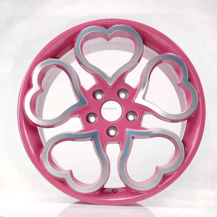 Pink Heart-Shaped Forged Wheels 17"–22"