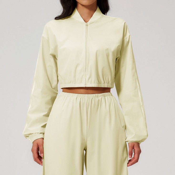 S–5XL Women's Fashion Cropped Jacket & Pants Set